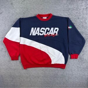 Vintage 90s NASCAR Chase Authentics Color Block Crewneck XL Fleece Sweatshirt